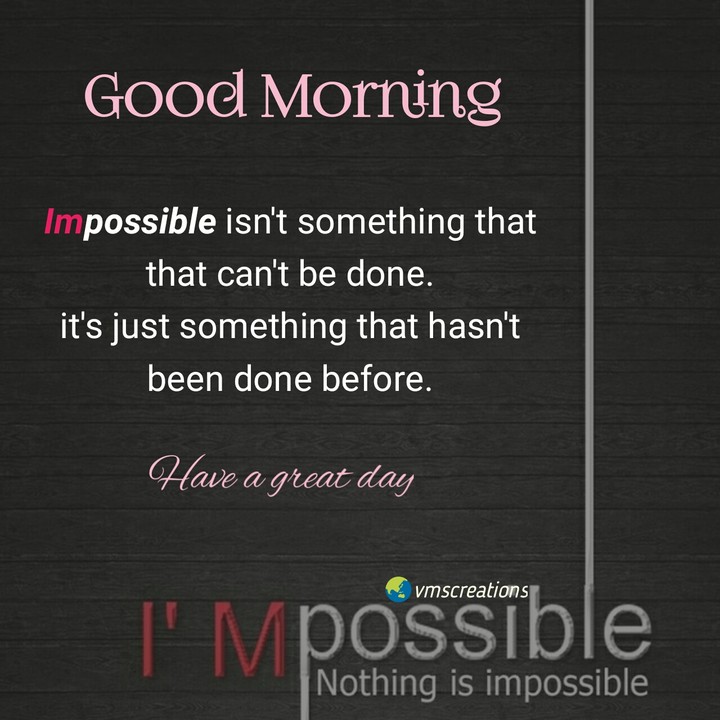 good morning