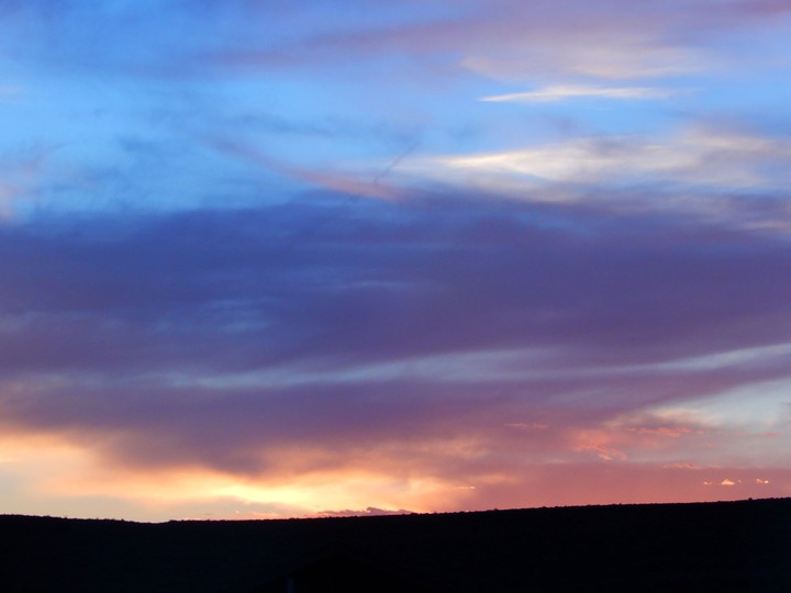 clouds turn orange