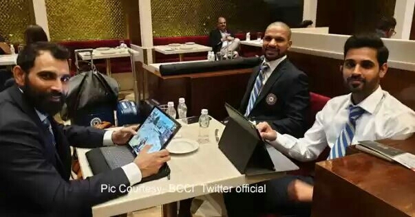 Team India at Mumbai Airport