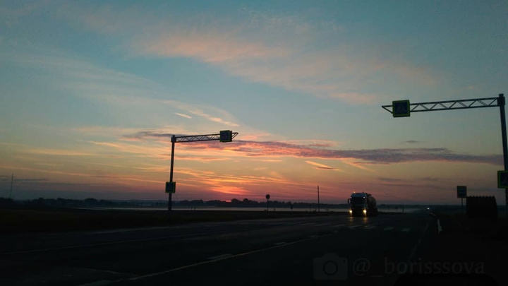 Sunrise. In the way. Travel.