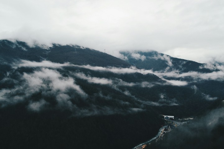 the mountains