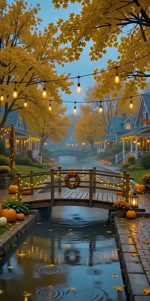sfondi Autumn, dusk