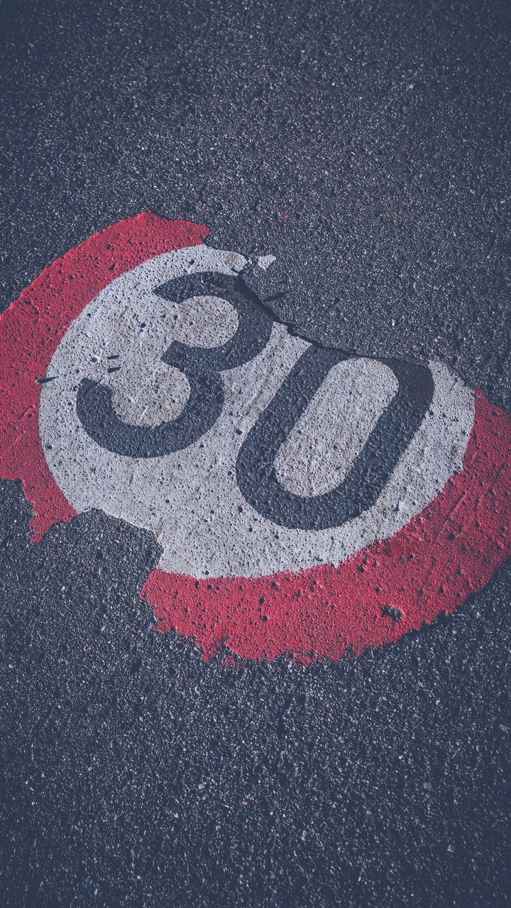 numbet 30 road sign