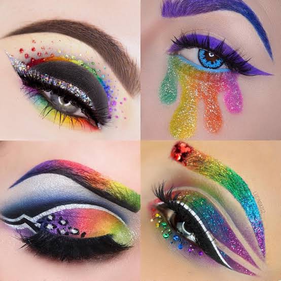 Rainbow Eye Makeup