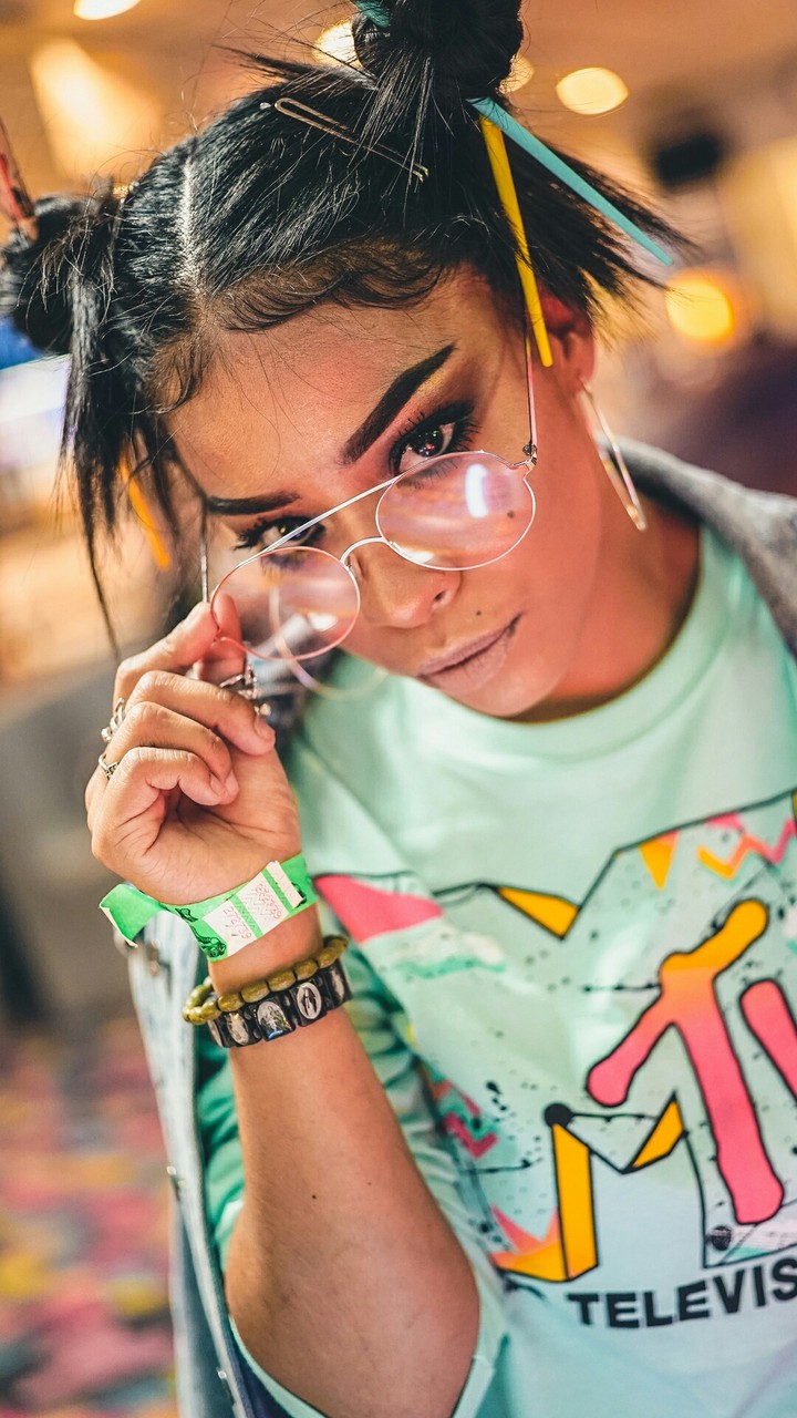 Cute girl wearing glasses