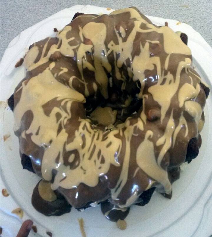 Chocolate and caramel  cake