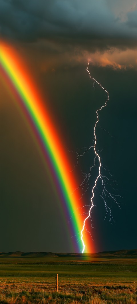 רקעים evening, rainbow