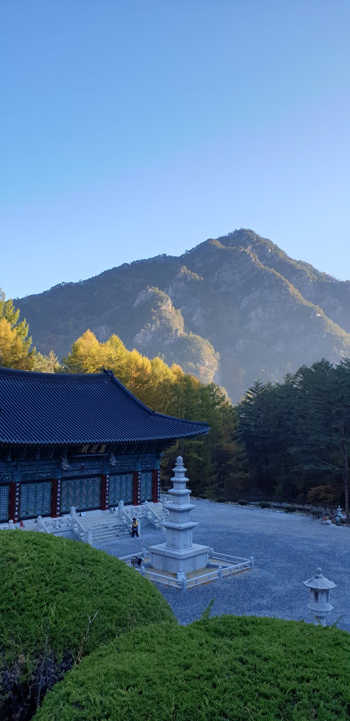 산사의 아침