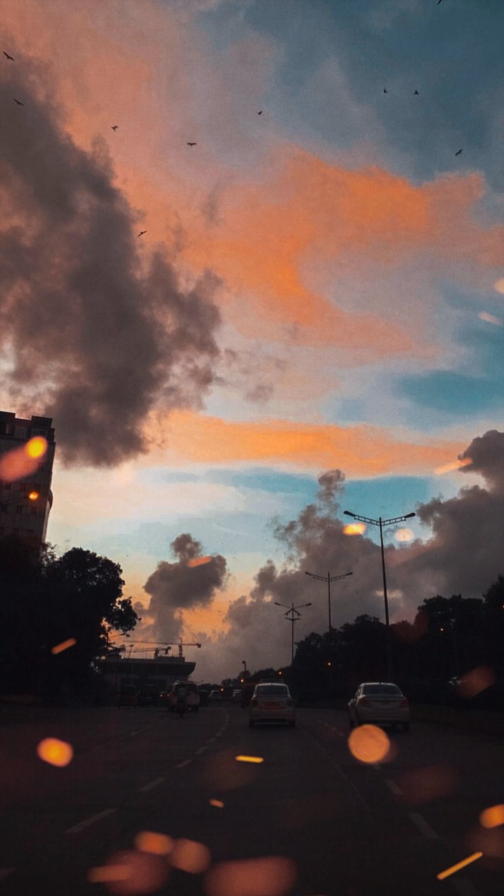 grey clouds
