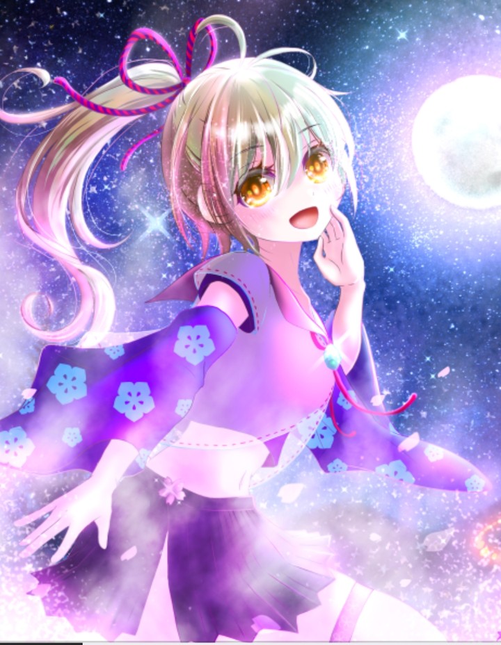 galaxy anime girl