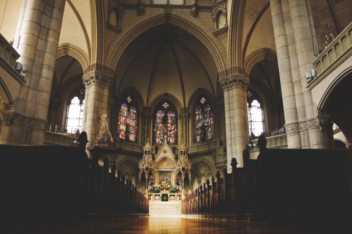 Church Interior Stained Glass