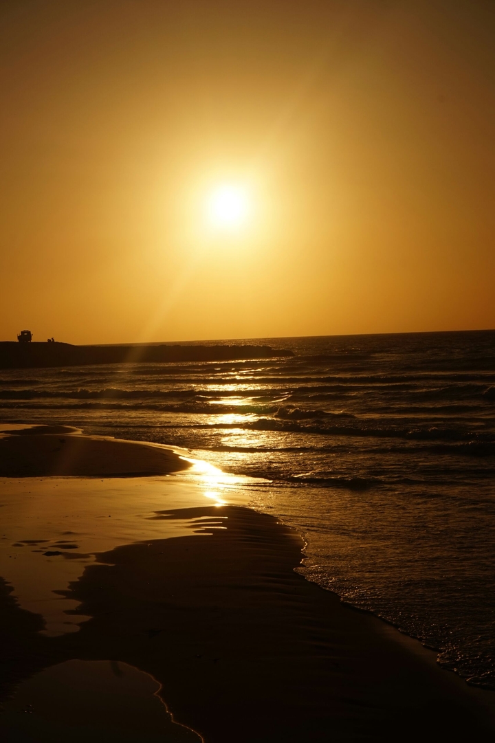 sunset with sea