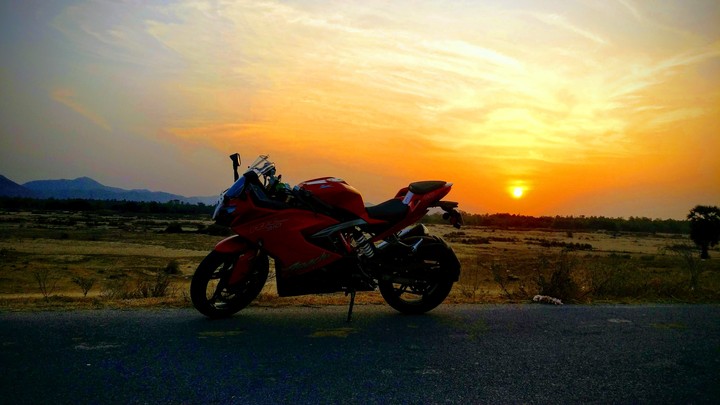 Riding towards a peaceful destination