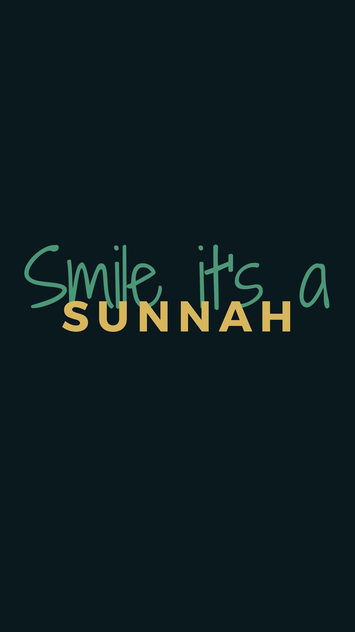 Smile it's a sunnah