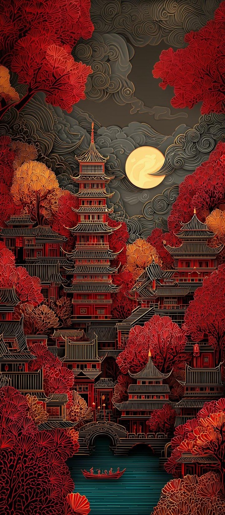 Shrine, red Hintergrundbilder