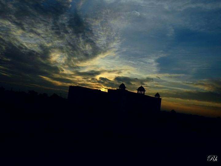 Palace over sunset