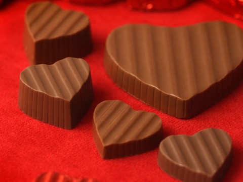 Chocolate With Love Heart Shape