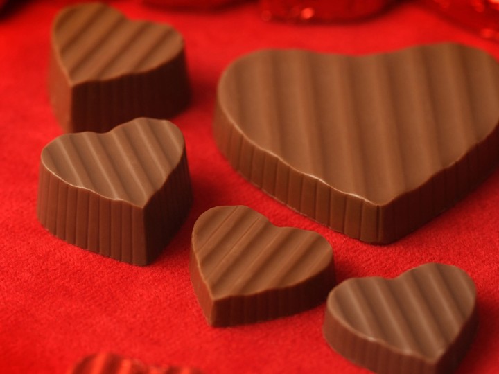 Chocolate With Love Heart Shape