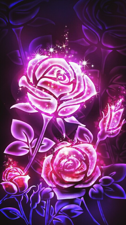 neon roses