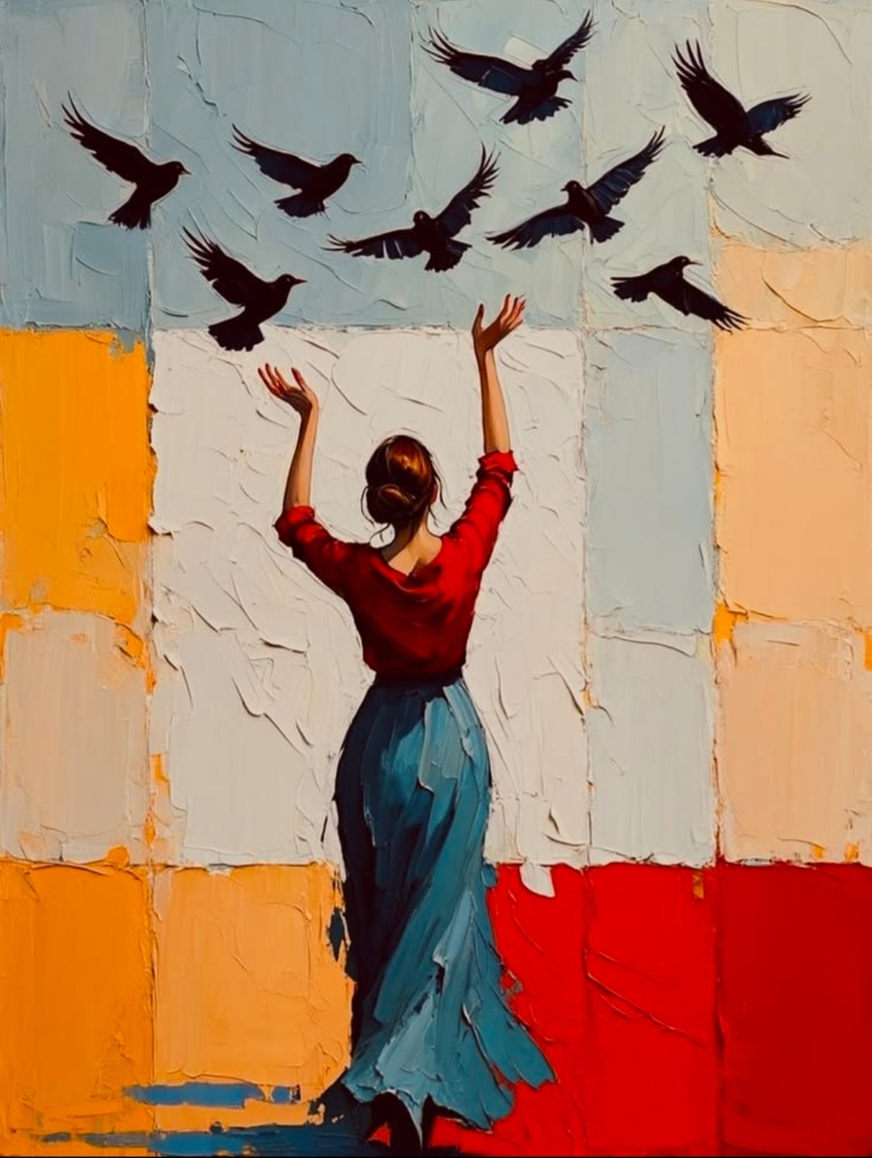 Bird, Painting, Paint