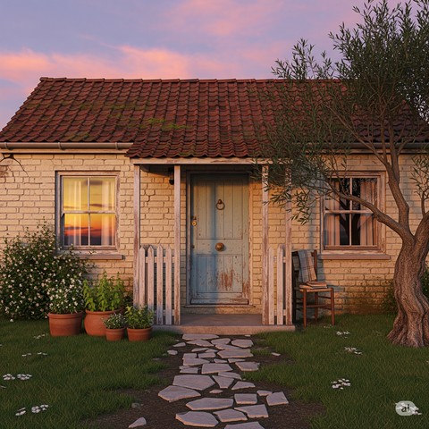 Door, cottage壁纸