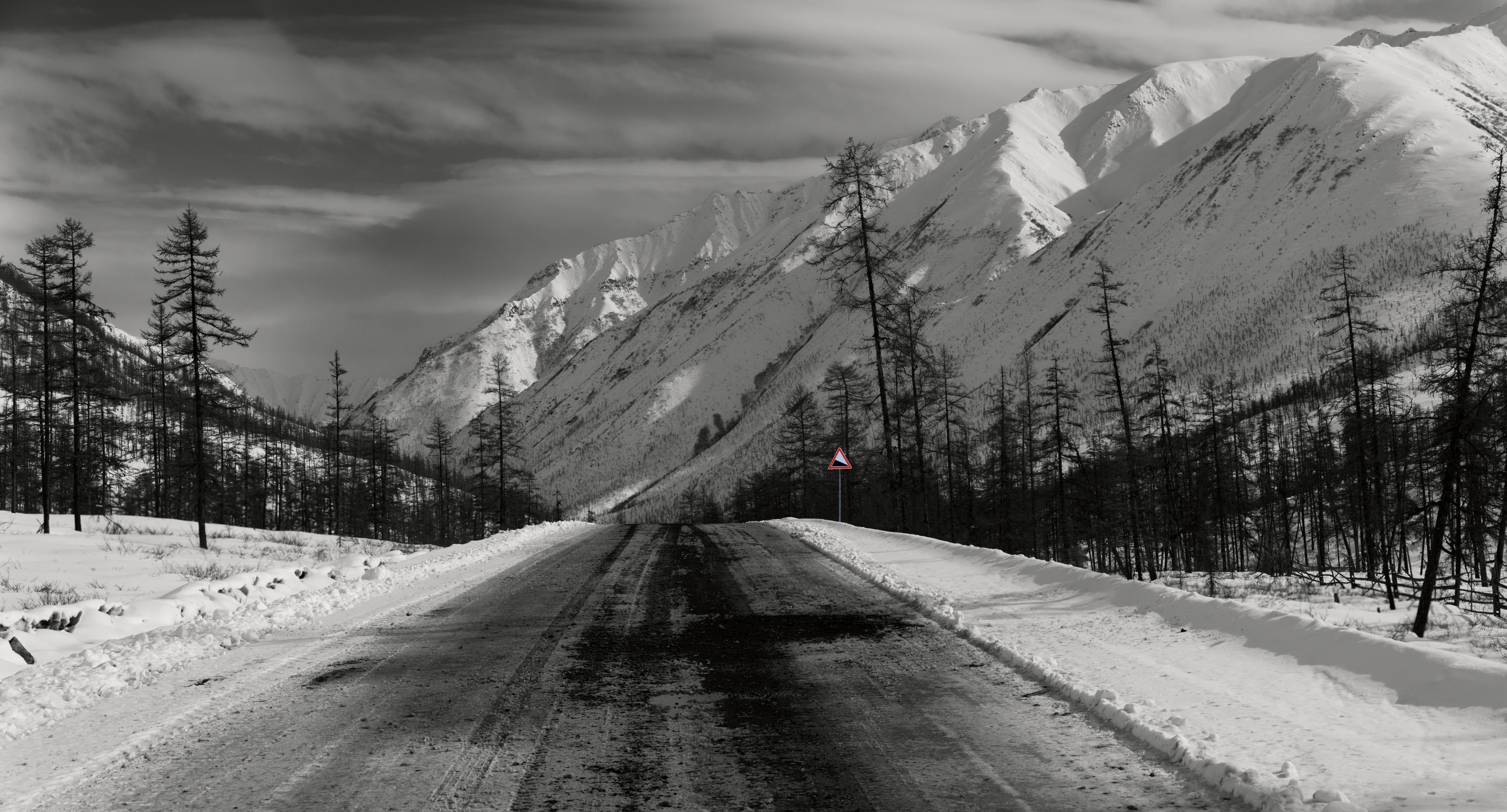Dangerous road in the mountains