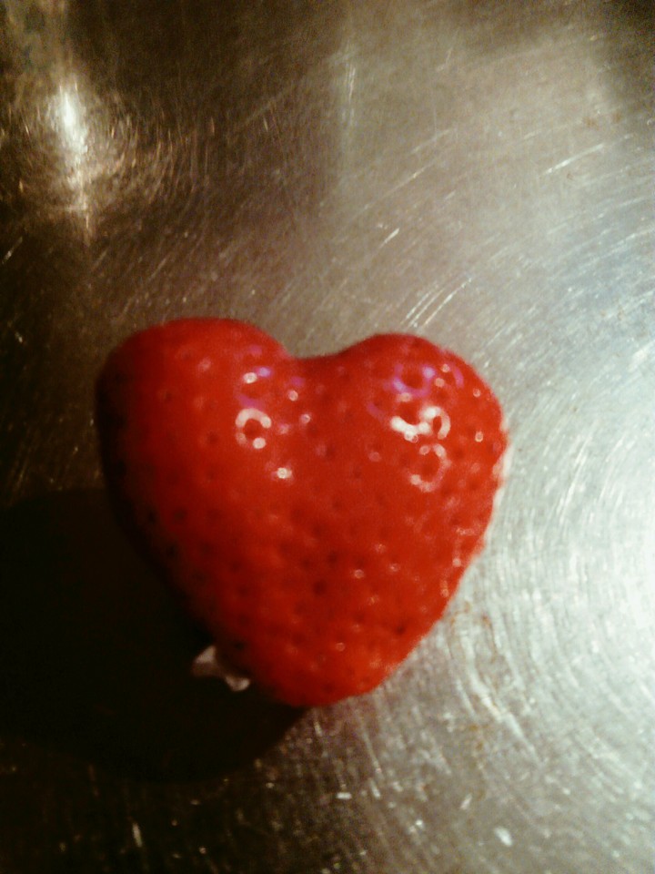 Erdbeere als Herz