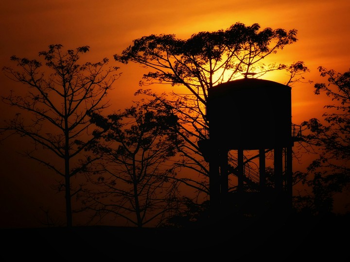 Sky on fire
