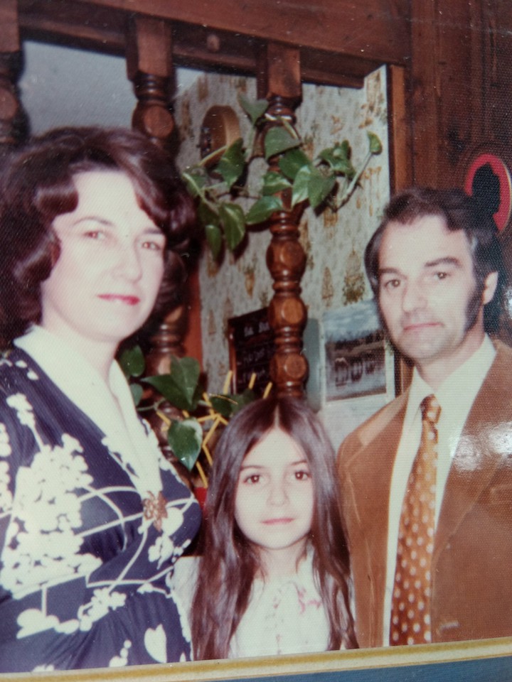 mom and dad and me