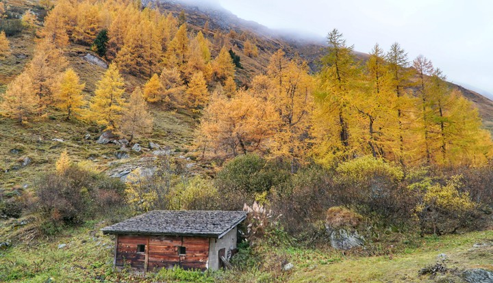 small refuge in the mountain