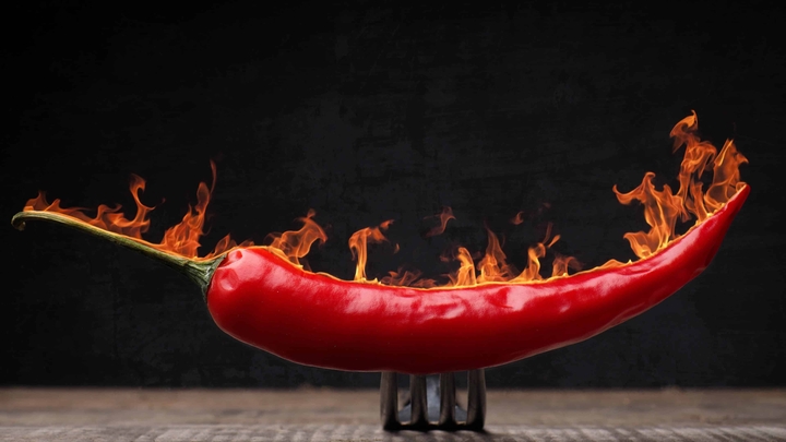 Chile Pepper On fire