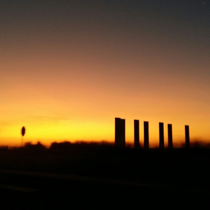 As the sun goes down.