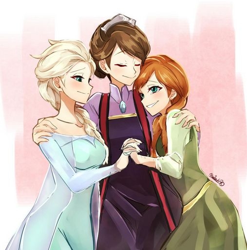 Queen Idun and elsa and anna
