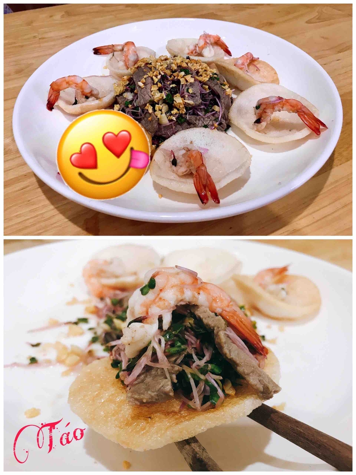 Gỏi cải mầm tôm bò