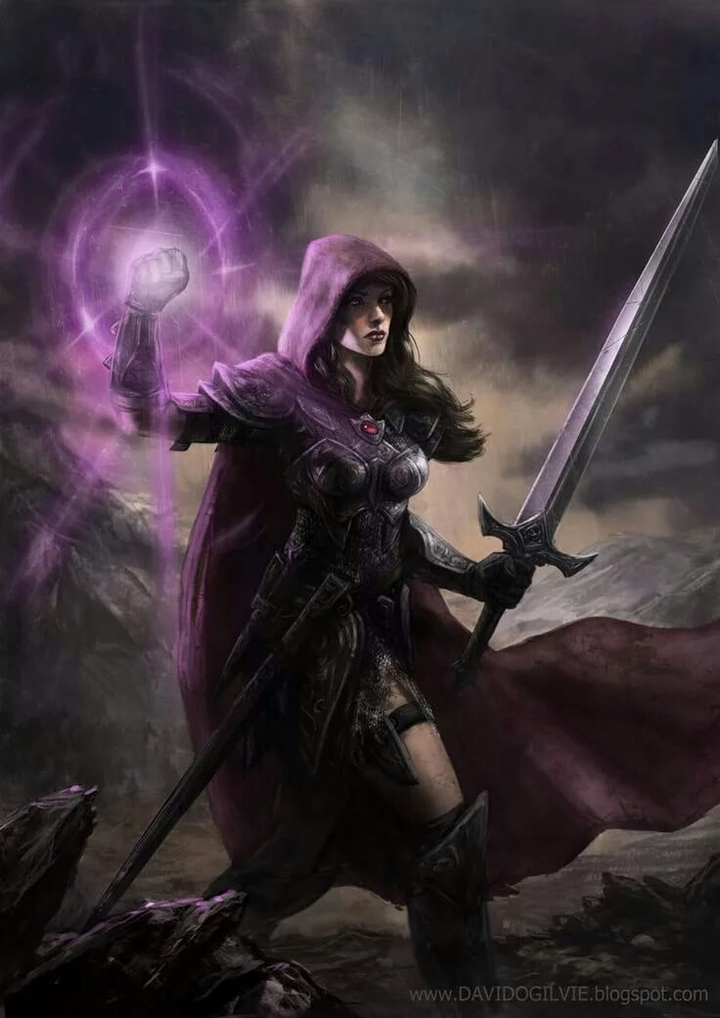 Violet magic fire
