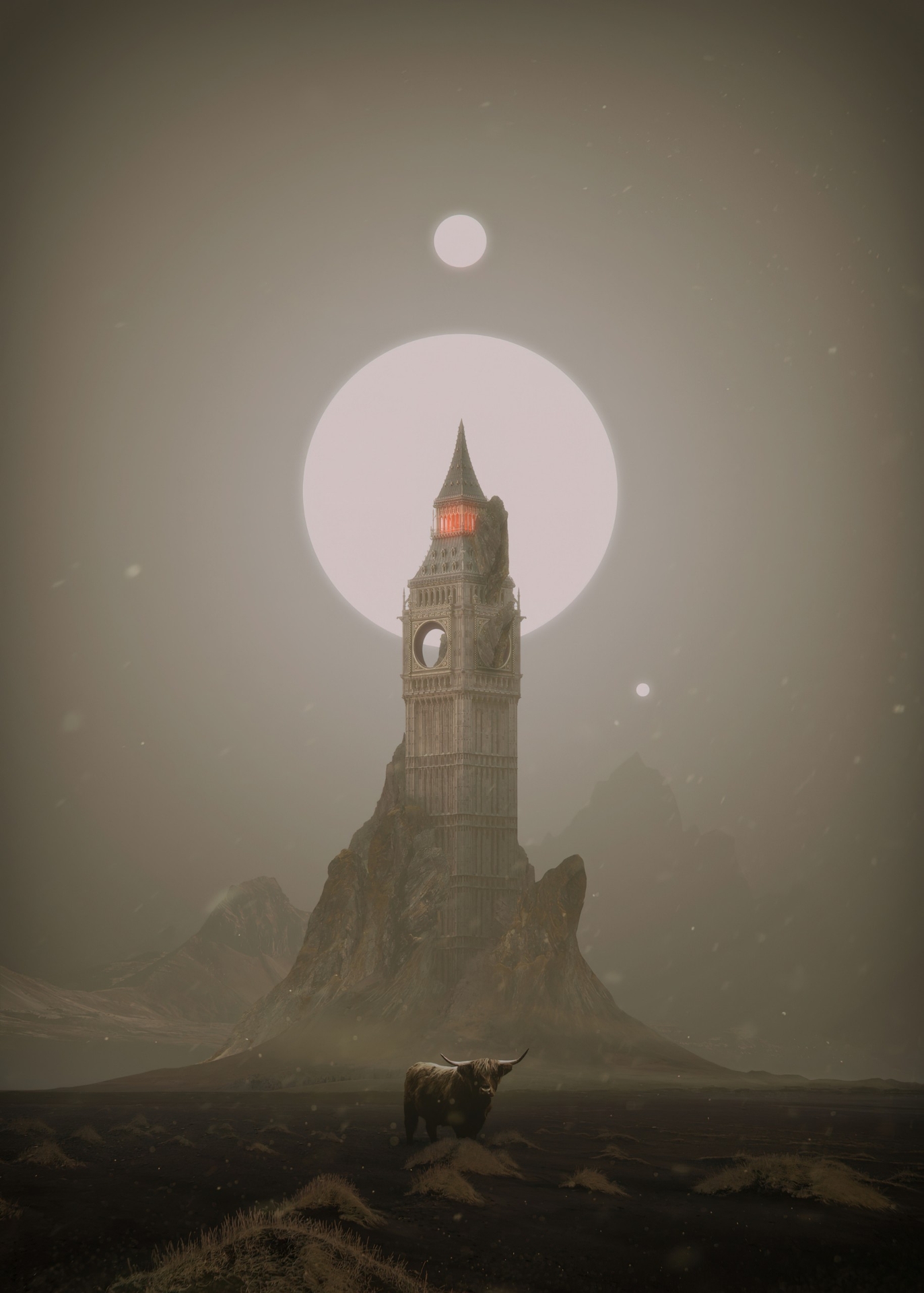 fondos de pantalla spire, moon