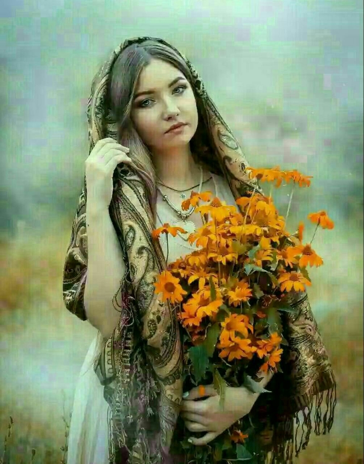 Girl& Flower