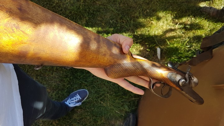 Old double barrel shotgun