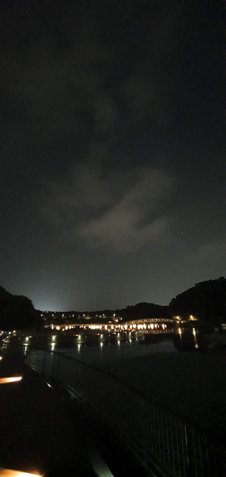 Lake view at night
