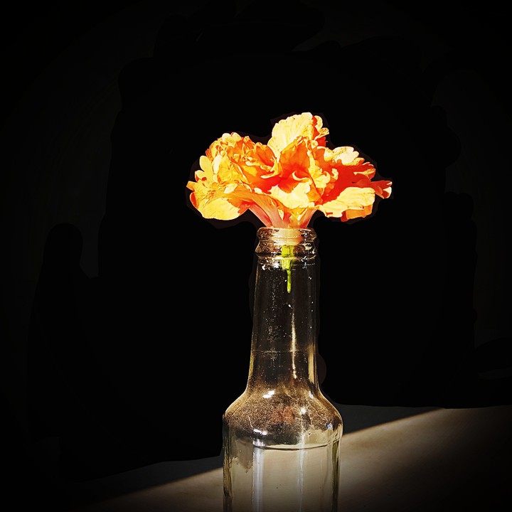 flower on the bottle