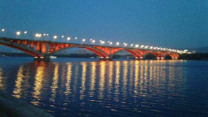 Красноярск. Мост через Енисей