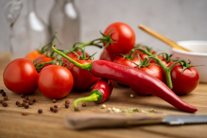 Chillies, Tomatoes & Pepper