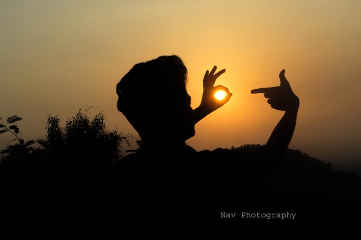 silhouettes sun