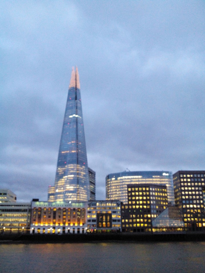 London's Shard-illuminated