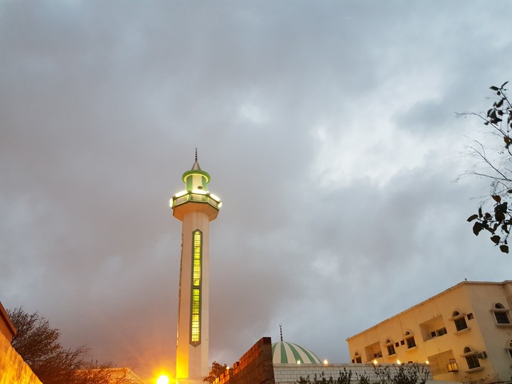 mosque # magrib # clouds