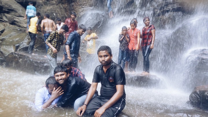 watter fall with friend's