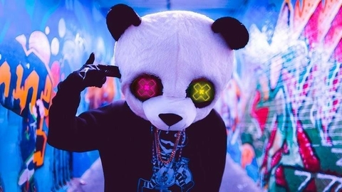 Panda mask man