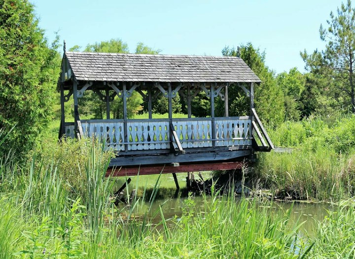 Covered bridge at conservation area