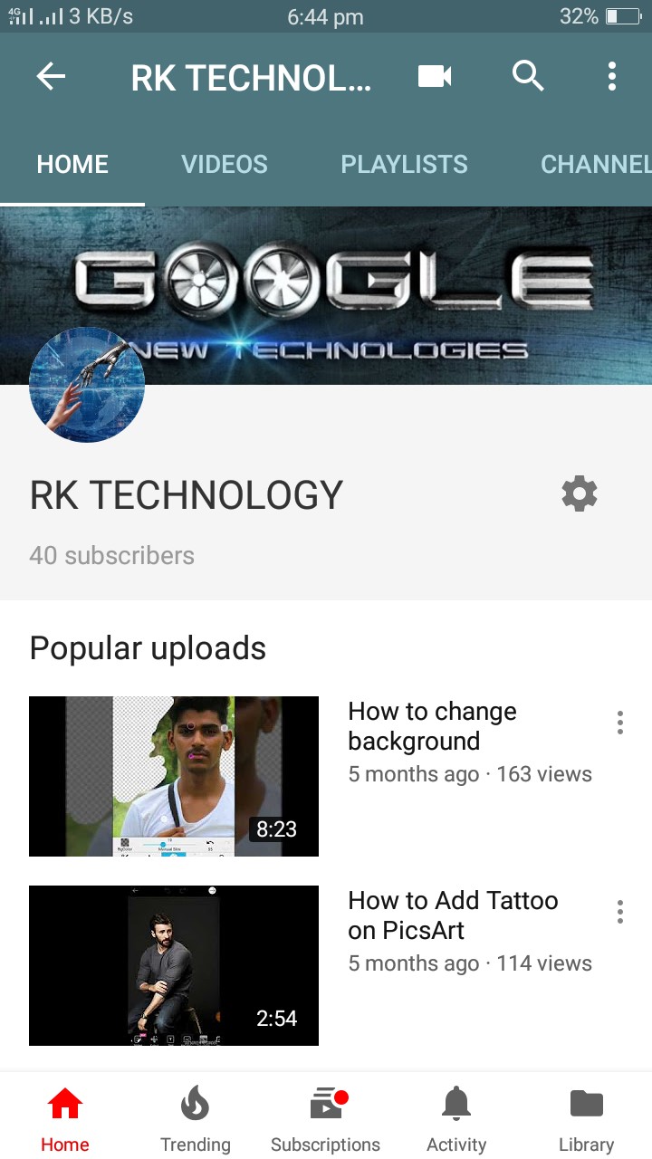 My YouTube Channel Please share and subscribe