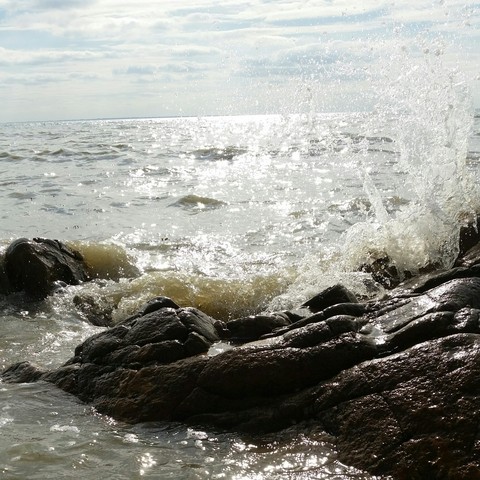wave, coast वॉलपेपर